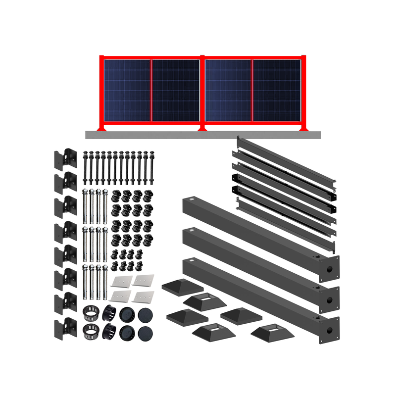 Zestaw ogrodzeniowy na 2 panele PV