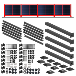 Zestaw ogrodzeniowy na 4 panele PV