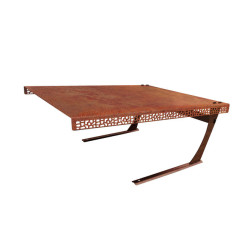 WIATA GARAŻ NA KOSIARKĘ ROBOTA ZE STALI CORTEN 800x640x410