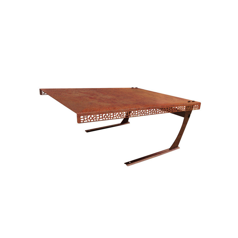 WIATA GARAŻ NA KOSIARKĘ ROBOTA ZE STALI CORTEN 800x640x410