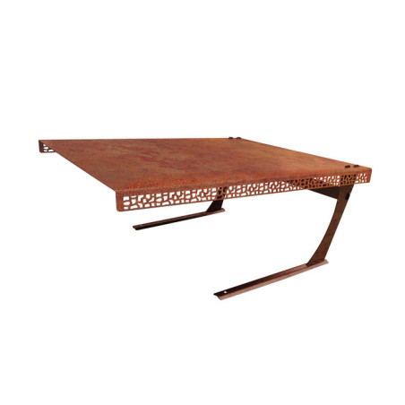 WIATA GARAŻ NA KOSIARKĘ ROBOTA ZE STALI CORTEN 800x640x410