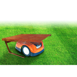 WIATA GARAŻ NA KOSIARKĘ ROBOTA ZE STALI CORTEN 800x640x410