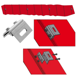 Zestaw uchwytów dla 2 paneli fotowoltaicznych do blachy na rąbek