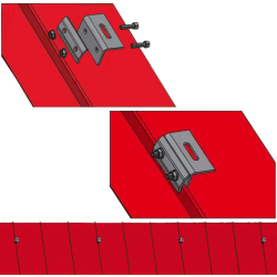 Zestaw uchwytów dla 2 paneli fotowoltaicznych do blachy na rąbek