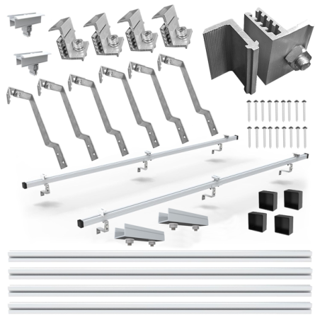 Zestaw uchwytów dla 2 paneli fotowoltaicznych do karpiówki