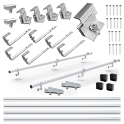 Zestaw uchwytów dla 2 paneli fotowoltaicznych do papy