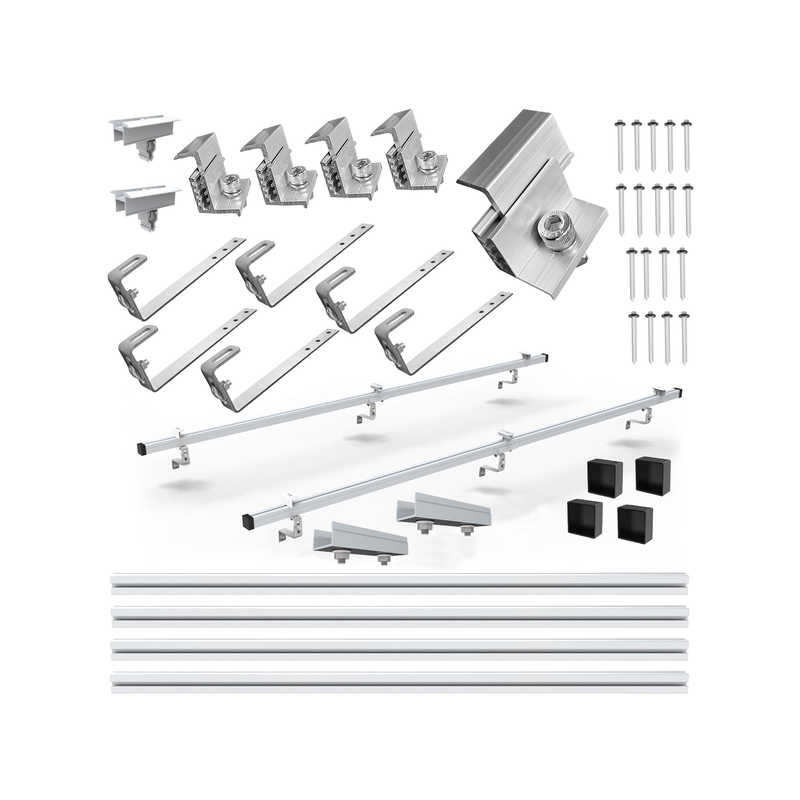 Zestaw uchwytów dla 2 paneli fotowoltaicznych do papy