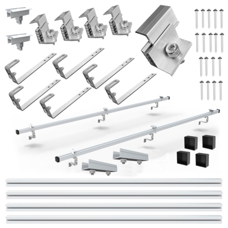 Zestaw uchwytów dla 2 paneli fotowoltaicznych do papy
