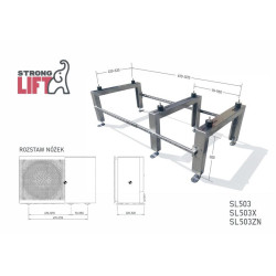 Podpora Stojak do pompy ciepła klimatyzatora podstawa SL503X+w INOX
