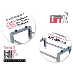 Podpora Stojak do pompy ciepła klimatyzatora podstawa SL352MX+w INOX
