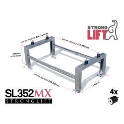 Podpora Stojak do pompy ciepła klimatyzatora podstawa SL352X+w INOX