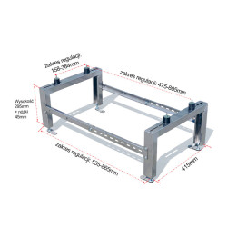 Podpora Stojak do pompy ciepła klimatyzatora podstawa SL350+w INOX