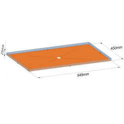 Taca ociekowa SLT500X do StrongLIFT 949x450x25 INOX
