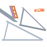 Ekierka, trójkąt regulowany 556x290 do montażu paneli fotowoltaicznych 0-90°