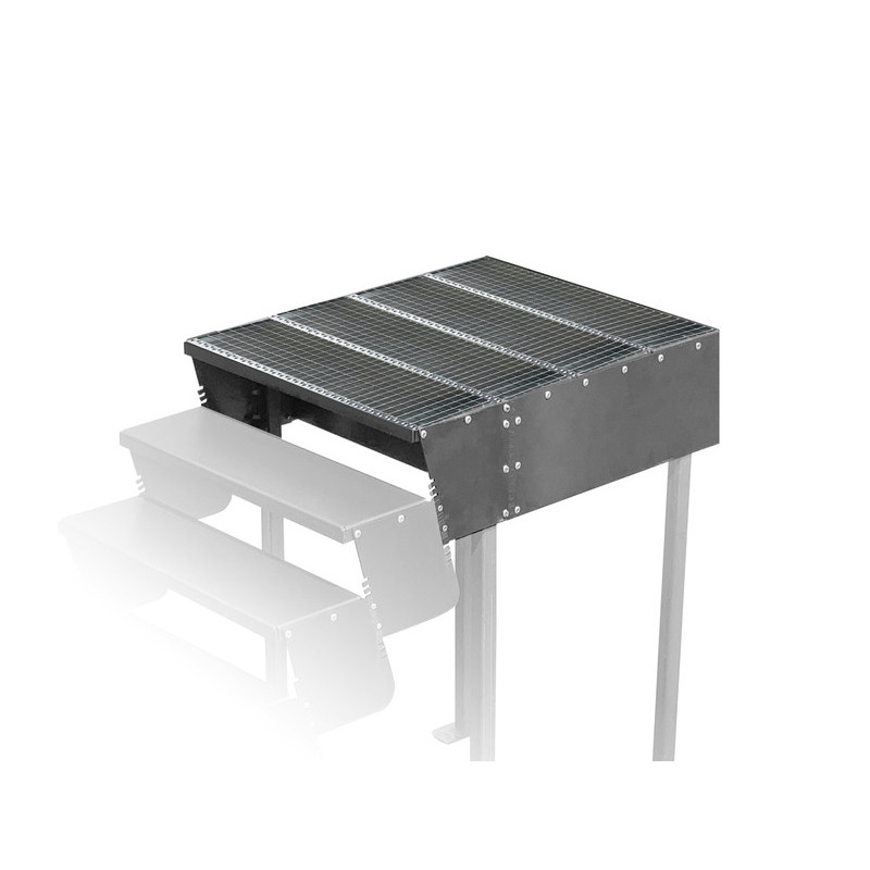 Schody MODULO - PODEST KOŃCOWY 1080x900 krata ocynk