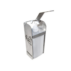 Dozownik Łokciowy Antyvirus wiszący, stal nierdzewna + butelka 1000ml