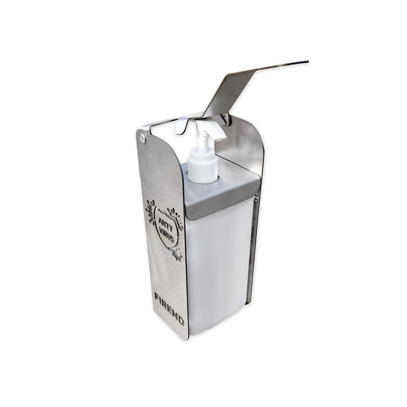 Dozownik Łokciowy Antyvirus wiszący, stal nierdzewna + butelka 1000ml